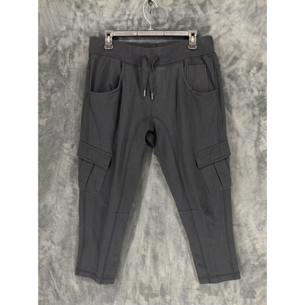 Lululemon Athletica Womens Black Cargo Jogger Pants Size 10 Cotton Blend